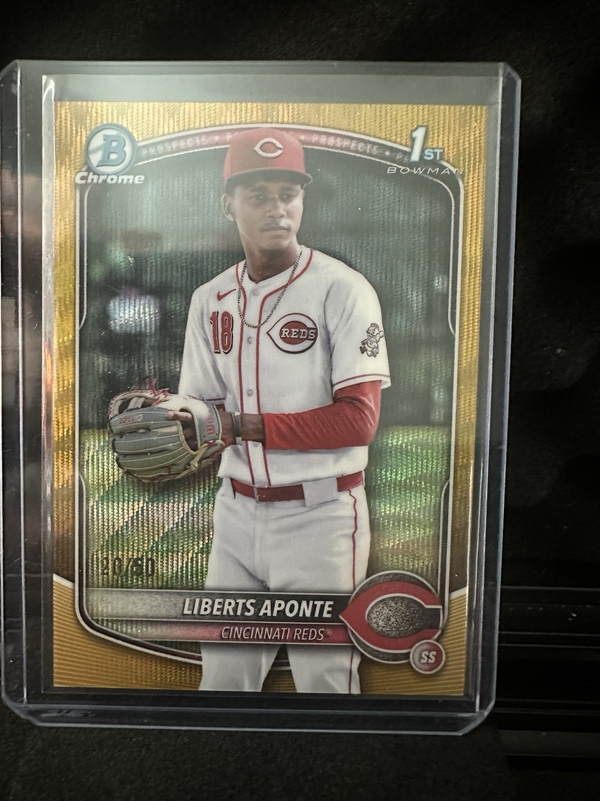 2025 Bowman Chrome Gold Shimmer Liberts Aponte /50 BCP- 174