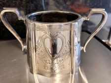 ANTICA ZUCCHERIERA ARGENTO SHEFFIELD INCISO BRITANNIA METAL PRIMO '900 H CM 11