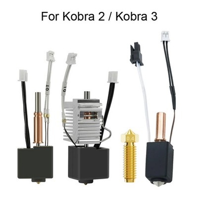 For Anycubic Kobra 3 3D Printer Parts Hotend Kit Extruder 0.4mm Brass Nozzle ESF