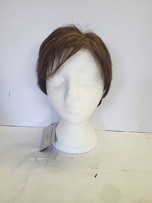 Kurze brünette geschichtete Bob Perücke mit Fransen - Haarausfall Alopezie REF 0244