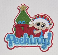 No Peeking Christmas Title. Scrapbook, Card Making Paper Piecing