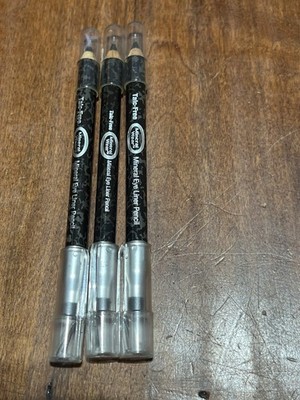 3 PACK PHYSICIANS FORMULA MINERAL WEAR EYELINER W/ SHARPENER, ULTRA BLACK NEW