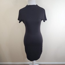 Rue 21 Women's Short Sleeve Sheath Little Black Dress Size Medium Stretch