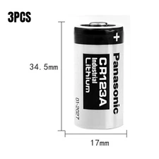 3* CR123A 123A Electric Industrial 3V Batteries Non-Rechargeable 1400mAh