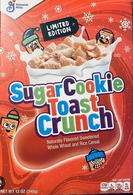 General Mills Sugar Cookie Toast Crunch Cereal 12  oz Limited Edition Rice Wheat