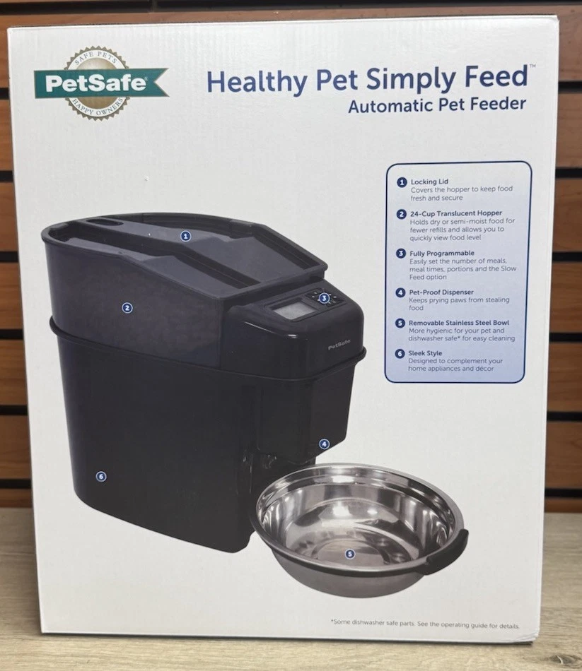 PetSafe Healthy Pet Simply Feed Automatic Dog and Cat Feeder Dispenses Dog Food - Image 4 of 4