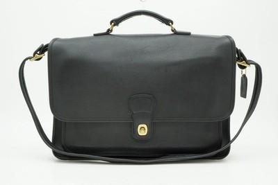 Old COACH Vintage Rare Shoulder bag Briefcase 5180 Unisex Leather