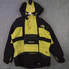 The North Face Steep Tech Jacket Mens XL Yellow Black Hooded Pullover Anorak