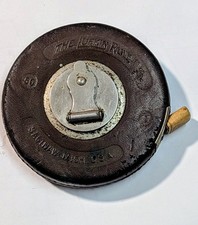 Vin Lufkin Rule Co Made In USA Ltd Challenge 50โ Steel Tape Measure Leather Case