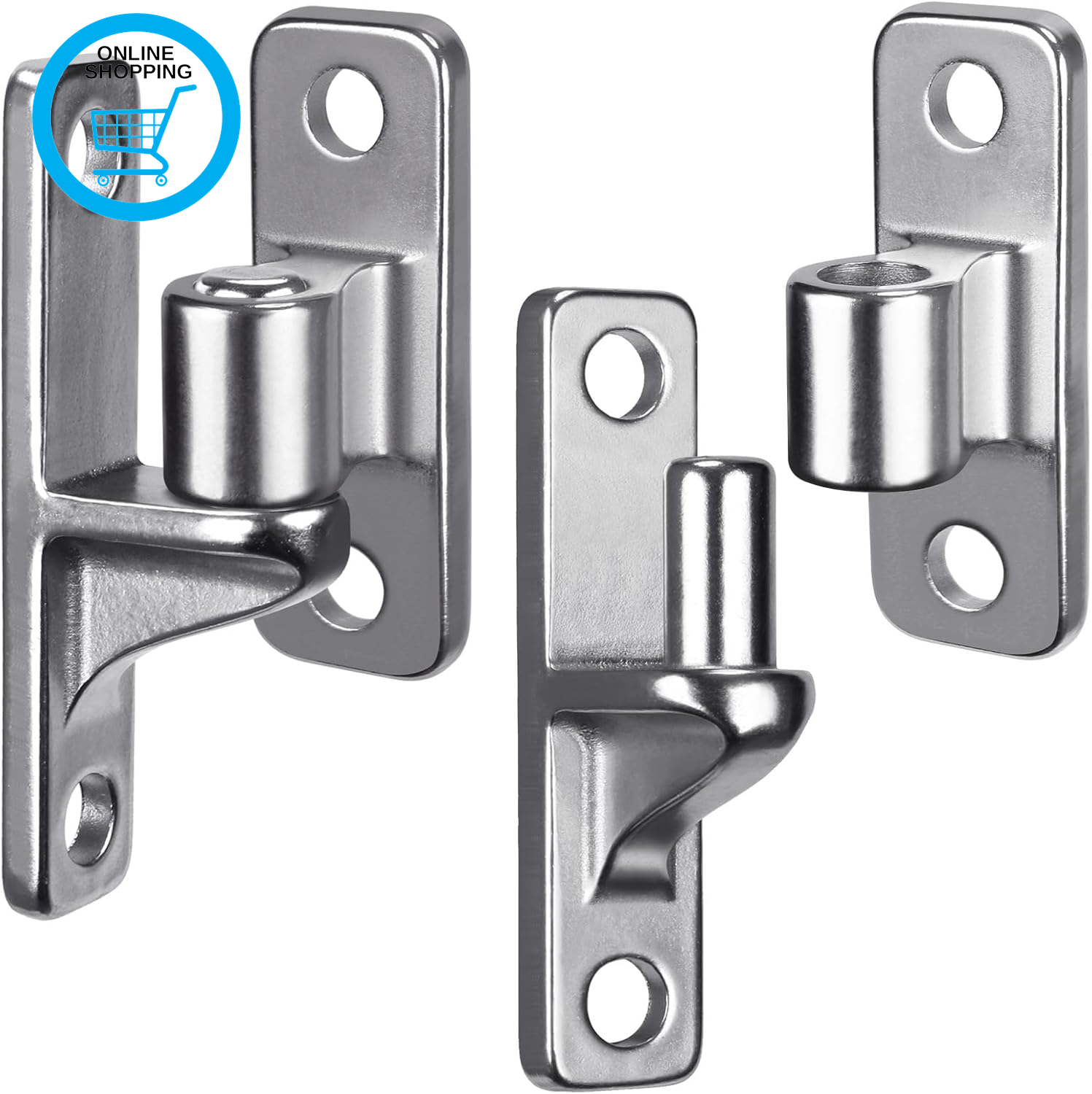 Gate Hinge, 2Pcs Hook on Plate 16Mm Pin Hanger with Eye Hinge Wall Mount Gate Hi