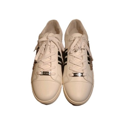  New Carvela White and Black Trainers with Diamonds, Size 41