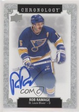 2018-19 Upper Deck Chronology Franchise History Rob Ramage #FH-ST-RR Auto 04q7