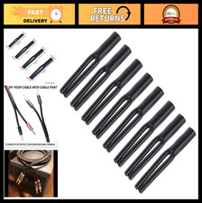 9MM 2-Conductor Speaker Wire Pants Jacket - 8 Pack, Black, DIY Cable Protectio