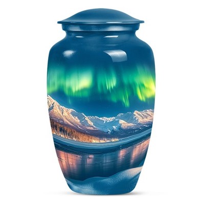 Aurora Borealis Journey Memorial Urns for Ashes Adult Dad (10 Inch)