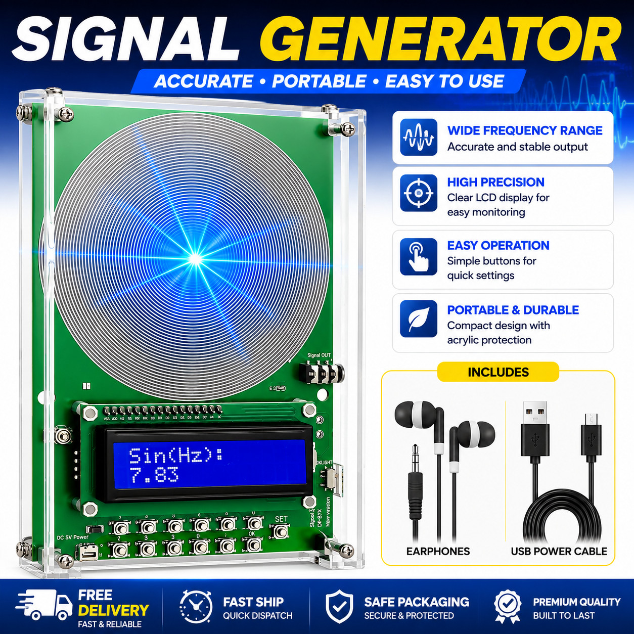 Calminity -Healing Frequency Generator NEW Meditation Hz FREE SHIPPING – USA