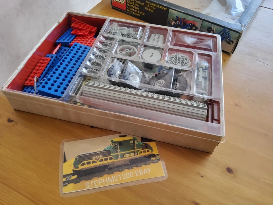 lego 8050 building set with motor universal Technic boite et notice vintage - Photo 3/4