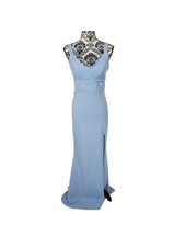 CITY STUDIO Womens Sheath Full-Length Dress Light Blue Sleeveless Juniors 13