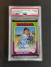 2024 Topps Heritage George Brett Mini #ROAGB Real One Auto PSA 9