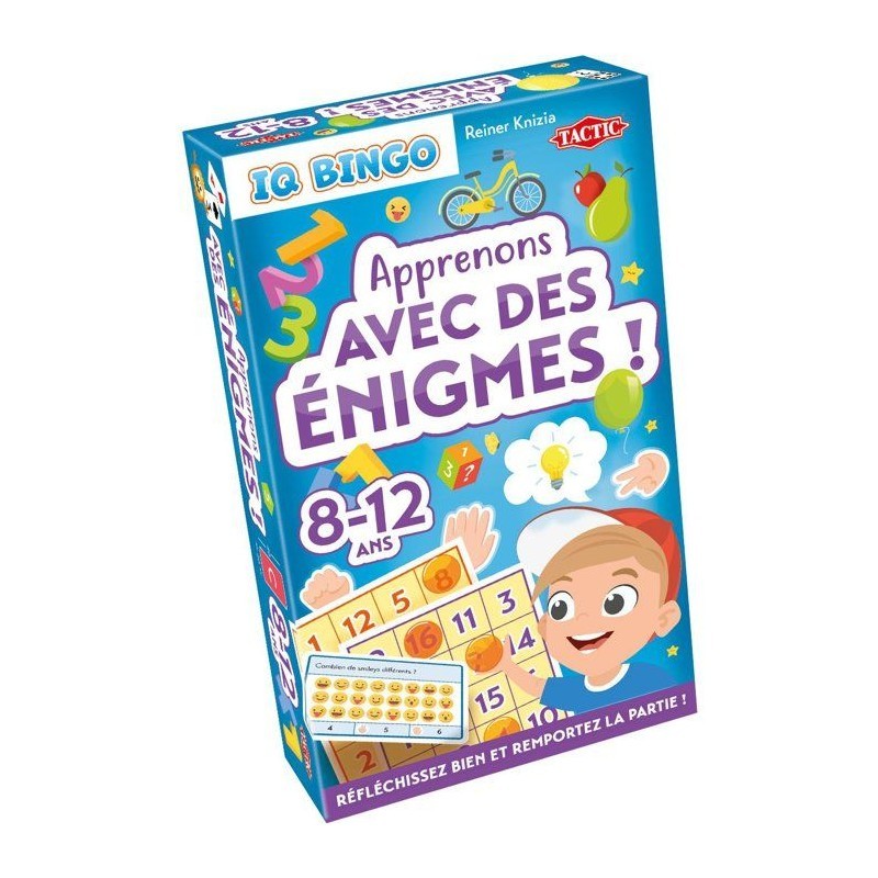 IQ Bingo TACTIC jeu éducatif d'énigmes pour animer les mercredis après-midi