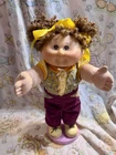 Cabbage Patch Kids Double Pony Curly Play Along Girl Brown Hair & Eyes