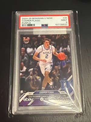Cooper Flagg [Purple] #25 2024 Bowman U Now (15/25) PSA9