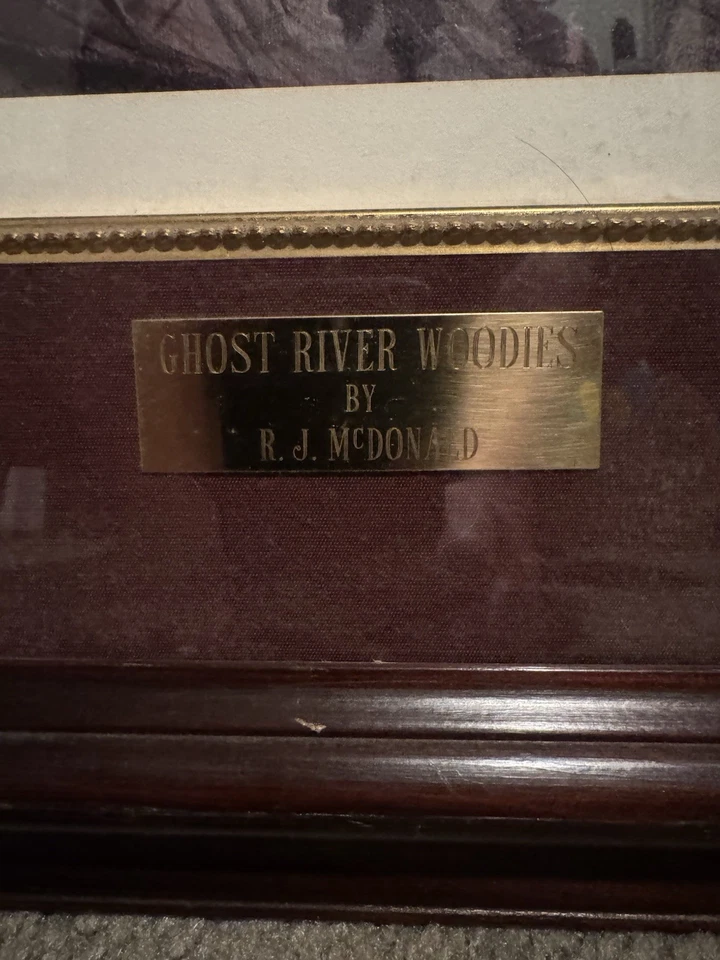 R.J. McDonald, Ghost River Woodies, 17 x 21,25 litografía de aves acuáticas firmada/numerada Foto 2 de 4