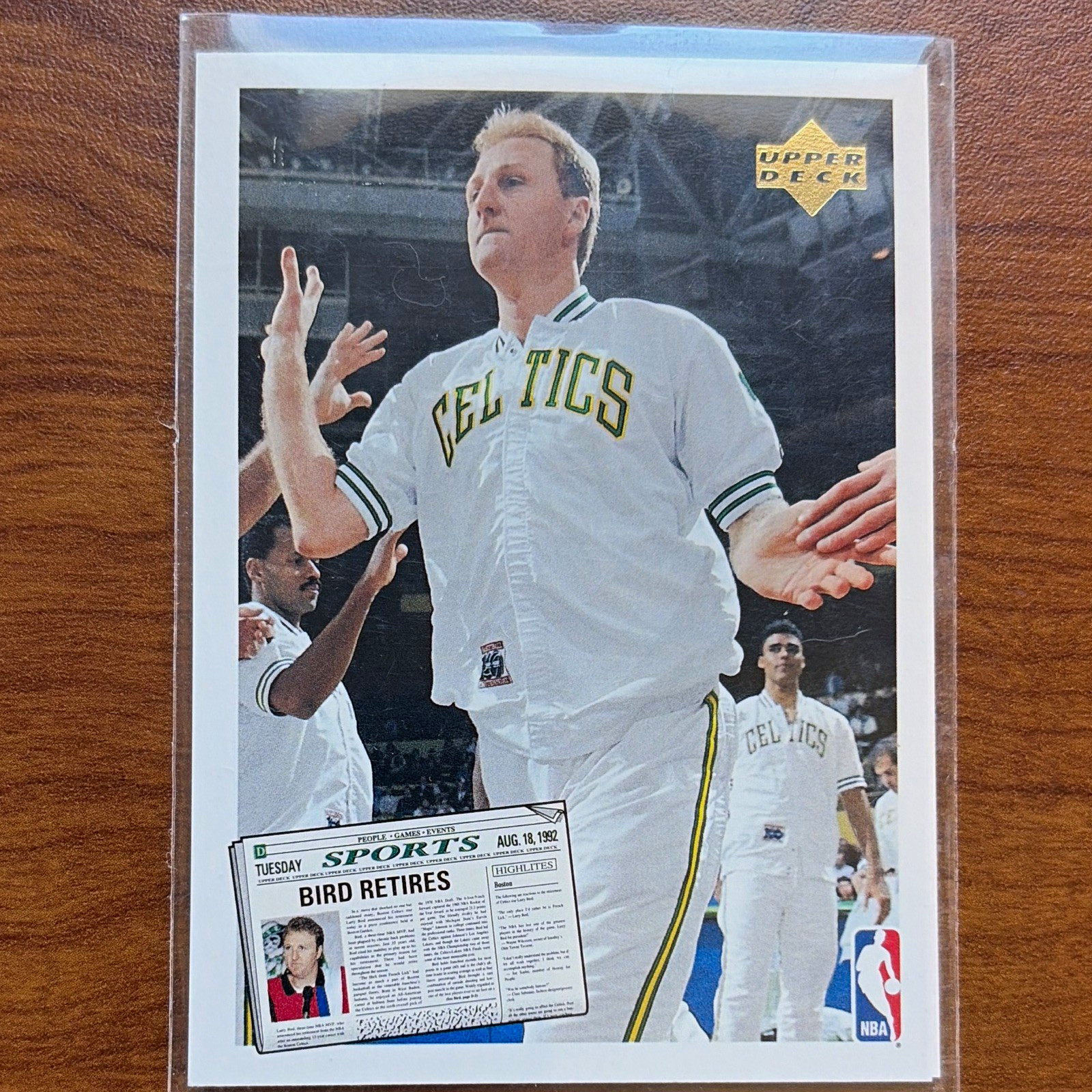 Upper Deck 1992 NBA SR1 Bird Retires & Magic Retires 2-Card Lot Celtics/Lakers