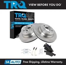 TRQ Rear Brake Pad & Rotor Kit Semi-Metallic Fits Mercedes-Benz