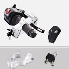Heavy Duty Motorcycle Handlebar / Brake Lock  Anti Theft Motorcycle Lock Silver