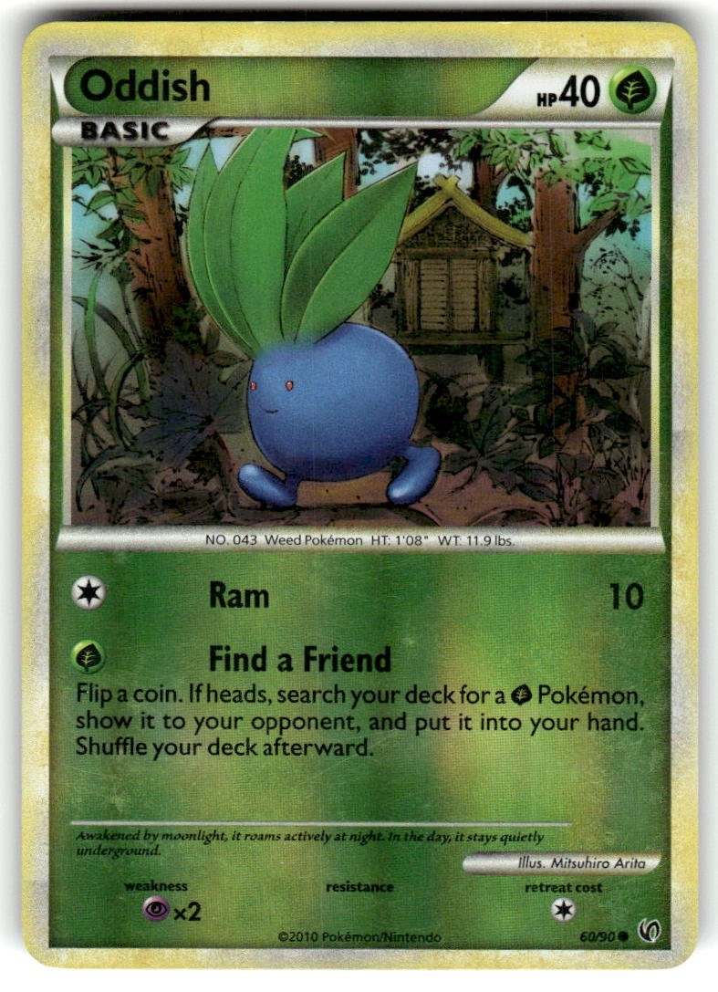 Pokemon TCG Oddish Reverse Holo 60/90 Undaunted 2010- LP