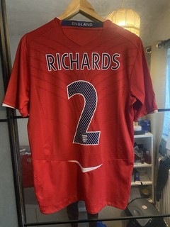 England 2008 away Football shirt Micah Richards 2