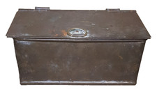 Antiqe Vintage Solid Brass Portable Paper Money Changer Cash Box w/ Belt Clip 7"