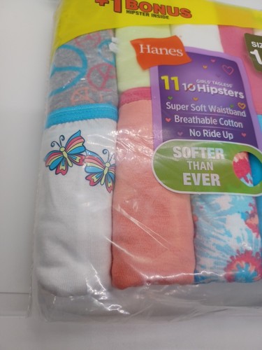Hanes girls Hipsters size 14 Underware 1 Pack Of 11 Multicolor - Picture 5 of 6