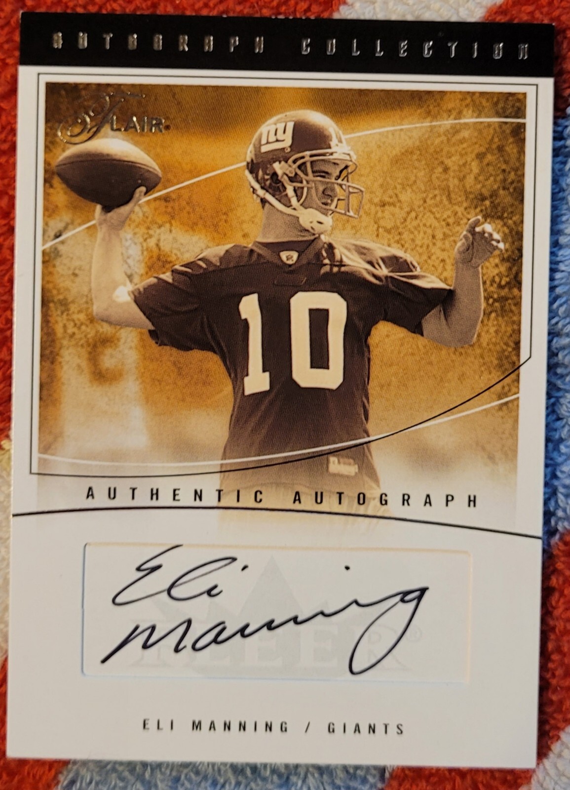 Eli Manning Flair Autograph Collection #ACEM Silver
