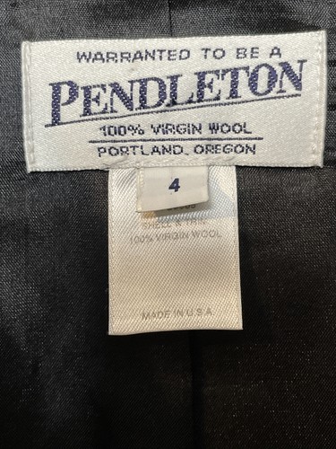 PENDLETON Women's 100% Virgin Cotton Business Jacket sz 4, Thin Shoulder Pads - Picture 5 of 9