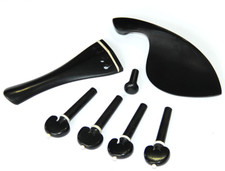 5 Sets 4/4 Violin Parts/Accessories Chinrest Tailpiece Peg Endpin