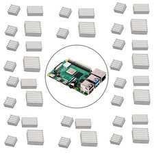 Aluminum Heatsink Radiator Cooler Kit with Sticker Raspberry Pi 4B Model