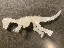 Vintage 1992 Toy Dinosaur Clear Skeleton Figurine Allosaurus 5 inch long