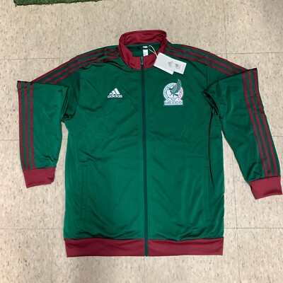 ADIDAS MENS MEXICO DNA TRACK TOP JACKET GREEN COLOR FULL ZIP