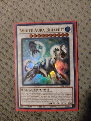 Yugioh White Aura Bihamut YA04-EN001 Ultra Rare Limited Edition NM
