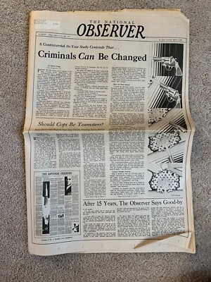 Dow Jones National Observer Newspaper Final Issue July 11, 1977