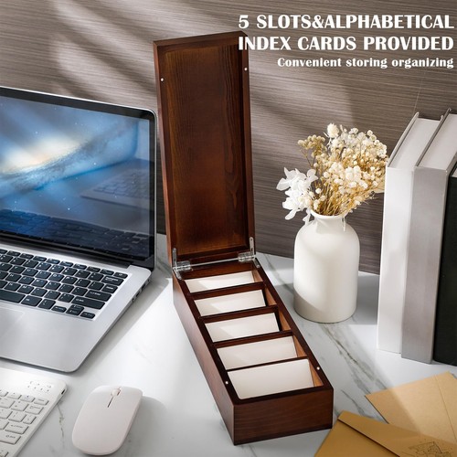 Business Card Holder Box File Storage Index Organizer Rolodex For500 Cards Sze 4 - Picture 4 of 7
