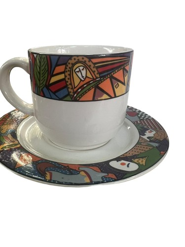 Vtg 1991 Vitromaster Metropolitan Coffee Cup And Saucers 1991 2 Sets - Picture 8 of 9