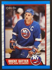 1989-90 O-Pee-Chee #14 Brent Sutter, New York Islanders