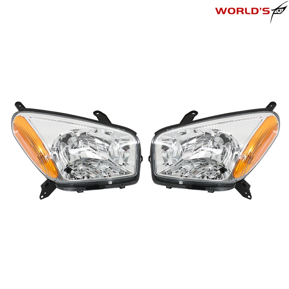 Faro halógeno lado izquierdo+derecho carcasa cromada para Toyota RAV4 2001 2002 2003 Foto 2 de 4