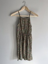 Old Navy Girl Size XL 14 Olive Floral Dress -E