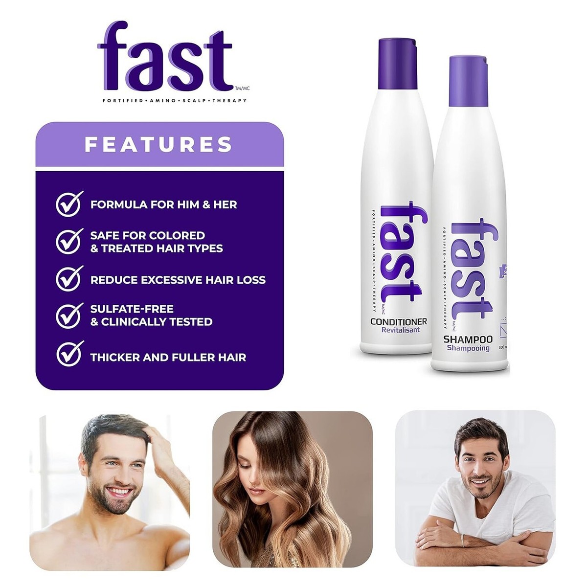 Après-shampoing FAST 300ml Pour Accélérer Pousse Cheveux - Sans SLS, Parabène