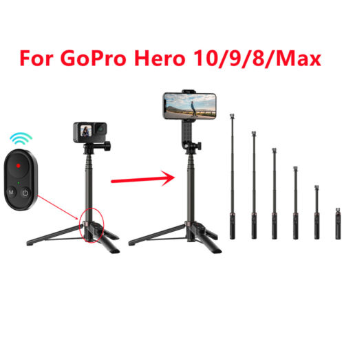 Wireless Bluetooth Remote Control Selfie Stick for Gopro Hero 10 9 8 MAX Mobile - Photo 1 sur 12