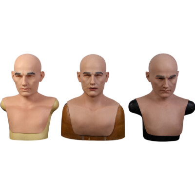 Realistic Young Man Mask Silicone Full Head Face Mask Halloween Cosplay Headwear