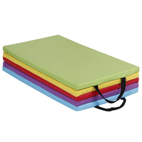 Tri Fold Exercise Mat Gymnastics Workout Padded Non Slip Yoga Gym Mats 6' x 2.5' - Picture 8 of 12